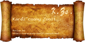 Karácsony Zsolt névjegykártya