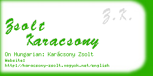 zsolt karacsony business card